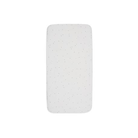 Drap housse jersey en coton Blanc à pois+Rose+Vert 1 - vertbaudet enfant 