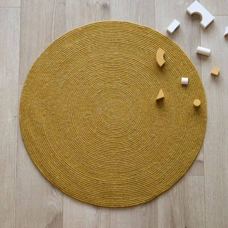 Tapis rond laine feutrée neethu Avoine+Gris+Mangue+Naturel+Olive+Orange+Toffee 33 - vertbaudet enfant 