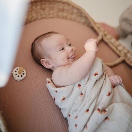 Maxi lange en coton bio Beige, rouge+Bleu, blanc+Ecru, marron, bleu+Ecru, rouge+Taupe+Terracotta 6 - vertbaudet enfant 