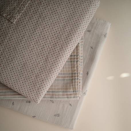 Maxi lange en coton bio Beige, rouge+Bleu, blanc+Ecru, marron, bleu+Ecru, rouge+Taupe+Terracotta 18 - vertbaudet enfant 