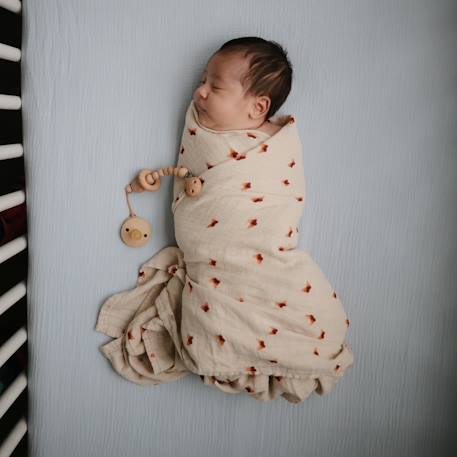 Maxi lange en coton bio Beige, rouge+Bleu, blanc+Ecru, marron, bleu+Ecru, rouge+Taupe+Terracotta 4 - vertbaudet enfant 