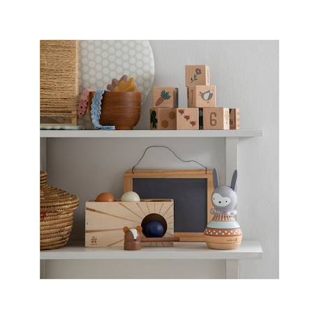 Jeu à empiler en bois lapin Multicolore 5 - vertbaudet enfant 