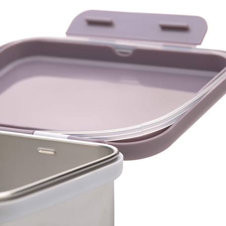 Boîte à goûter-lunch box inox little gang arc-en-ciel Violet, argenté 4 - vertbaudet enfant 