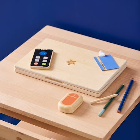 Kit de travail au bureau kid's hub Beige, bleu, rouge 6 - vertbaudet enfant 