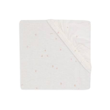 Drap housse jersey en coton Blanc à pois+Rose+Vert 5 - vertbaudet enfant 