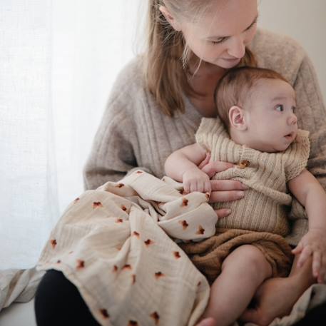 Maxi lange en coton bio Beige, rouge+Bleu, blanc+Ecru, marron, bleu+Ecru, rouge+Taupe+Terracotta 3 - vertbaudet enfant 