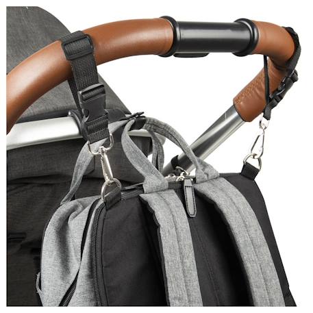 Lot de 2 attaches poussette universelles pour sac à langer Noir 2 - vertbaudet enfant 