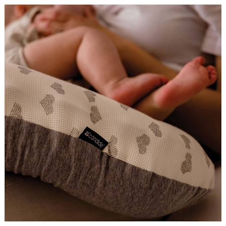 Coussin d'allaitement et de grossesse Cœurs/gris+Colombes+Lapins 5 - vertbaudet enfant 