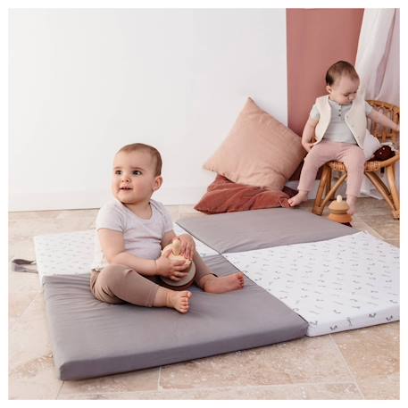 Tapis de jeu bébé terrazzo Lapins+Modèle black and white 2 - vertbaudet enfant 