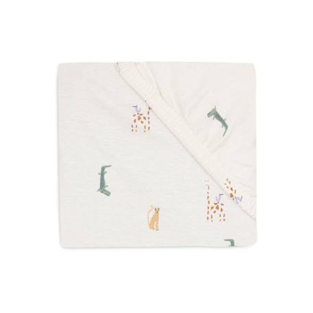 Drap housse jersey en coton Blanc à pois+Rose+Vert 8 - vertbaudet enfant 