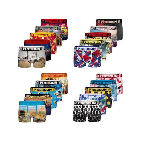 Pack surprise de 5 boxers microfibre Multi-couleurs 3 - vertbaudet enfant 