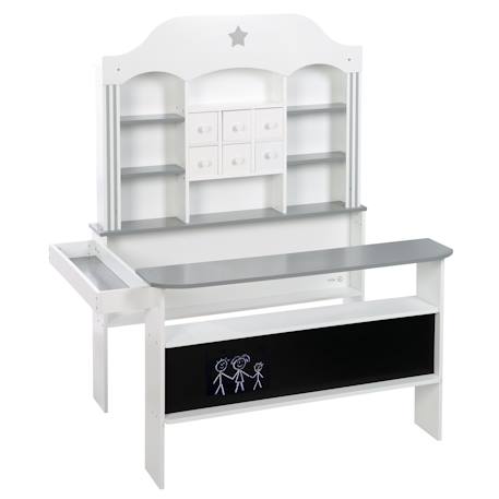 Marchande enfant en bois à 6 tiroirs candy shop Blanc - gris /sans accessoires 1 - vertbaudet enfant 
