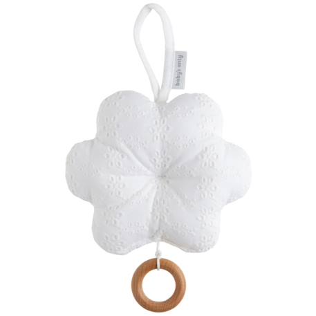 Fleur musicale à suspendre calm blanc Blanc 1 - vertbaudet enfant 