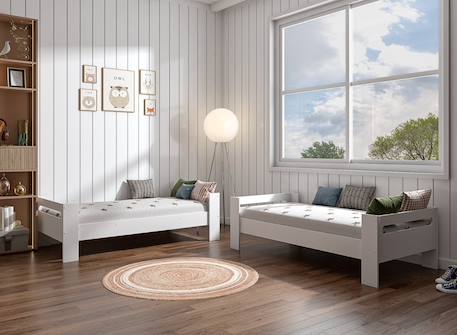 Lit superposé séparable london Anthracite+Blanc+Blanc & bois 14 - vertbaudet enfant 