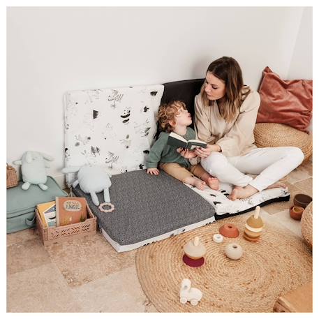 Tapis de motricité xl évolutif 5 en 1 Lapins+Modèle black and white 12 - vertbaudet enfant 