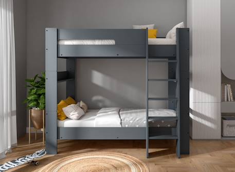 Lit superposé séparable london Anthracite+Blanc+Blanc & bois 3 - vertbaudet enfant 