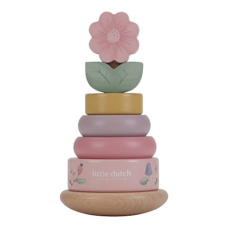 Tour à empiler en bois fairy garden Rose 3 - vertbaudet enfant 