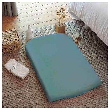 Housse de matelas à langer vieux rose éponge  50x75cm Bleu+Cassonade+Gris+Rose 2 - vertbaudet enfant 