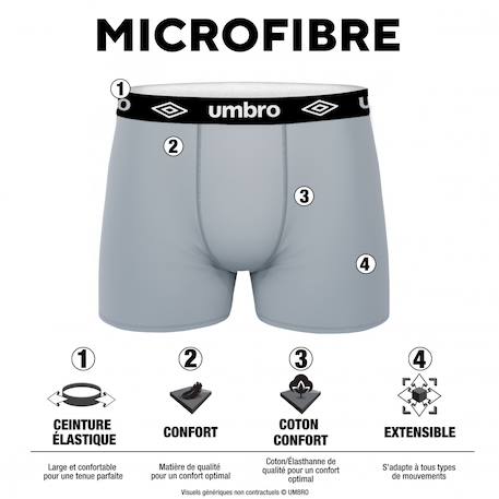 Pack surprise de 5 boxers microfibre Multi-couleurs 4 - vertbaudet enfant 