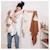 Cape de bain tablier xxl parent/bébé Écru+Rose 4 - vertbaudet enfant 