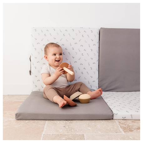 Tapis de jeu bébé terrazzo Lapins+Modèle black and white 6 - vertbaudet enfant 