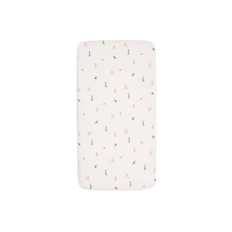 Drap housse jersey en coton Blanc à pois+Rose+Vert 7 - vertbaudet enfant 