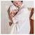 Cape de bain tablier xxl parent/bébé Écru+Rose 3 - vertbaudet enfant 