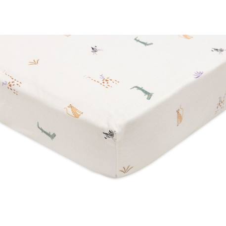 Drap housse jersey en coton Blanc à pois+Rose+Vert 9 - vertbaudet enfant 