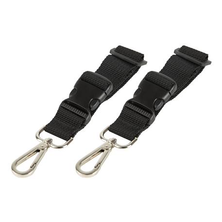 Lot de 2 attaches poussette universelles pour sac à langer Noir 1 - vertbaudet enfant 