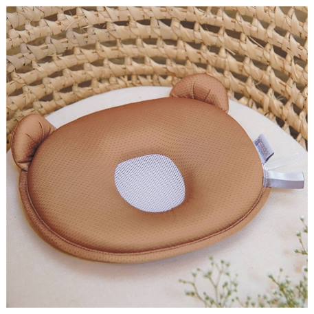 Coussin cale tête bébé p'tit panda air+ marsala Blanc+Cassonade+Gris 9 - vertbaudet enfant 
