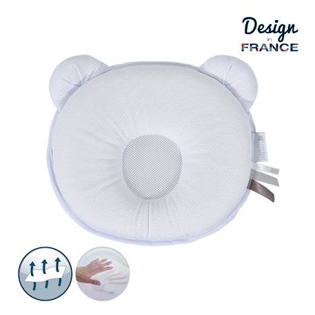 Coussin cale tête bébé p'tit panda air+ marsala Blanc+Cassonade+Gris 4 - vertbaudet enfant 