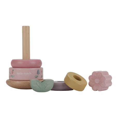 Tour à empiler en bois fairy garden Rose 2 - vertbaudet enfant 