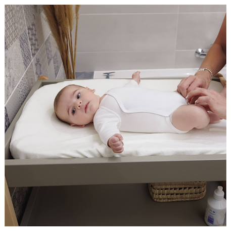 Housse de matelas à langer viscose de bambou Beige 6 - vertbaudet enfant 