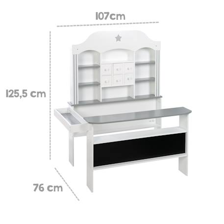 Marchande enfant en bois à 6 tiroirs candy shop Blanc - gris /sans accessoires 3 - vertbaudet enfant 