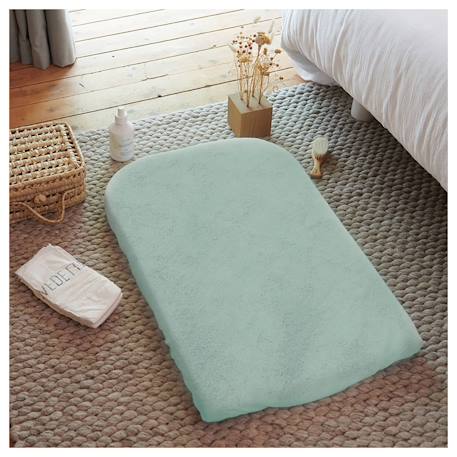 Lot de 2 housses de matelas à langer Noisette+Vert sauge 5 - vertbaudet enfant 