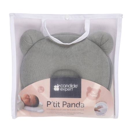 Coussin cale tête bébé p'tit panda Blanc+Cassonade+Gris+Kaki 20 - vertbaudet enfant 