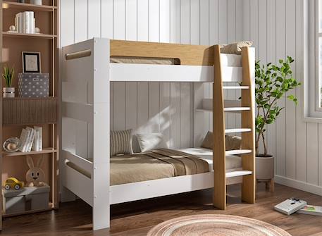 Lit superposé séparable london Anthracite+Blanc+Blanc & bois 12 - vertbaudet enfant 