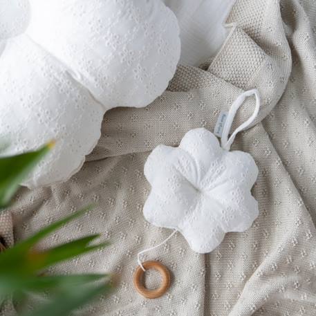 Fleur musicale à suspendre calm blanc Blanc 2 - vertbaudet enfant 