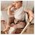 Rehausseur de chaise bébé nomade en tissu Camel 2 - vertbaudet enfant 