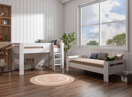 Lit superposé séparable london Anthracite+Blanc+Blanc & bois 10 - vertbaudet enfant 