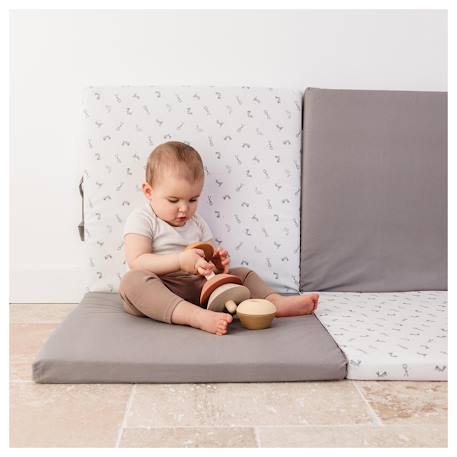 Tapis de jeu bébé terrazzo Lapins+Modèle black and white 5 - vertbaudet enfant 