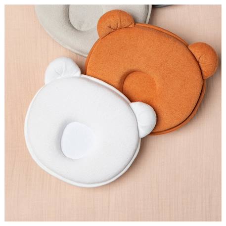 Coussin cale tête bébé p'tit panda Blanc+Cassonade+Gris+Kaki 2 - vertbaudet enfant 