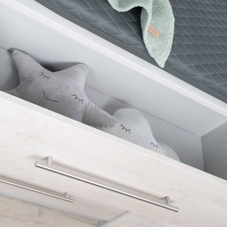 Matelas à langer matelassé en cuir pu déperlant luxe Anthracite+Grège+Gris pierre 6 - vertbaudet enfant 