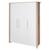 Armoire bébé 3 portes à fermeture douce malo Blanc - chêne sonoma scié 1 - vertbaudet enfant 