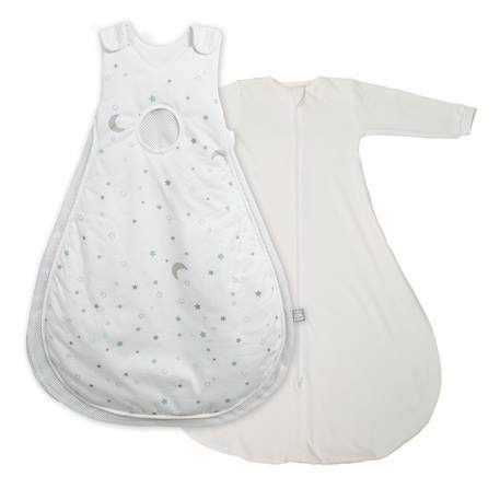 Lot de 2 gigoteuses avec et sans manches safe asleep® air plus Blanc / motif étoiles 5 - vertbaudet enfant 