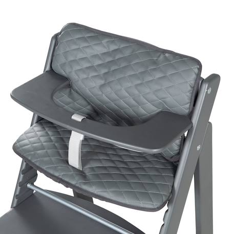 Coussins matelassés en cuir pu déperlant pour chaises hautes sit up Anthracite+Grège+Gris pierre 2 - vertbaudet enfant 