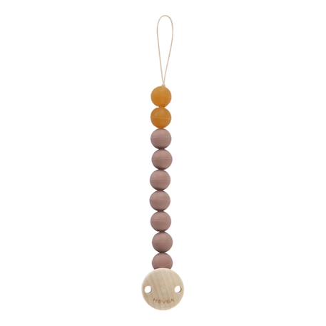 Attache tétine en caoutchouc 100% naturel tan beige Multi-coloured 1 - vertbaudet enfant 