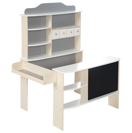Marchande en bois à 4 tiroirs et tableau à craie Naturel / avec accessoires+Naturel / sans accessoires 4 - vertbaudet enfant 