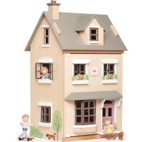 Grande Maison de Poupées Villa Beige, gris, vert 1 - vertbaudet enfant 