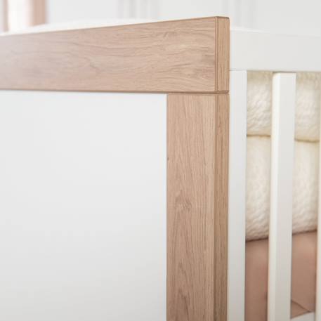 Lit évolutif transformable en lit junior malo Blanc - chêne sonoma scié 4 - vertbaudet enfant 